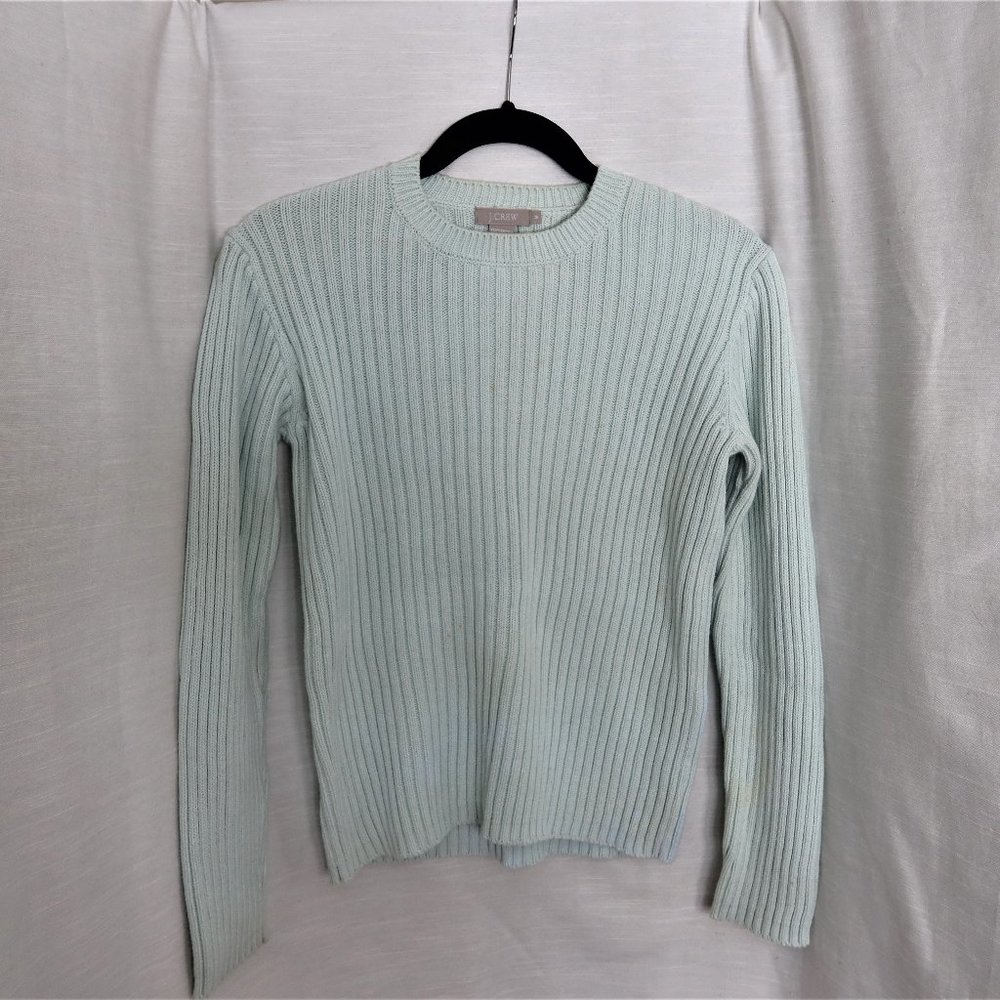 J. Crew Cotton Mint Green Sweater Size Medium